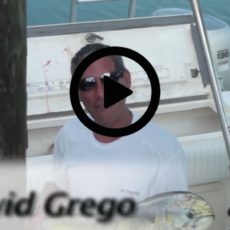 Dave Grego docks back at Bonefish Motel in Marathon, Florida from a fishing trip<br />
